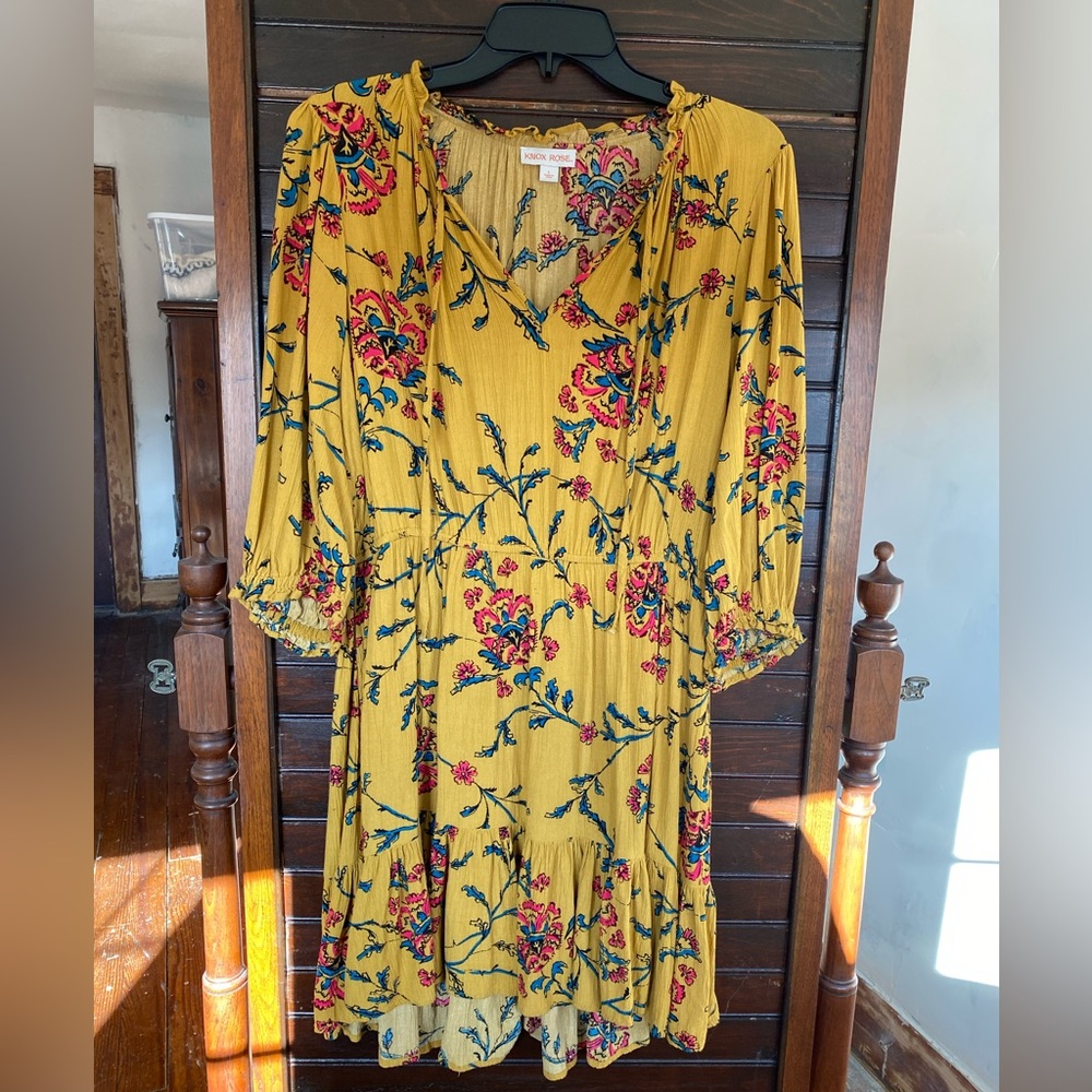 EUC High Low Printed Midi Dress